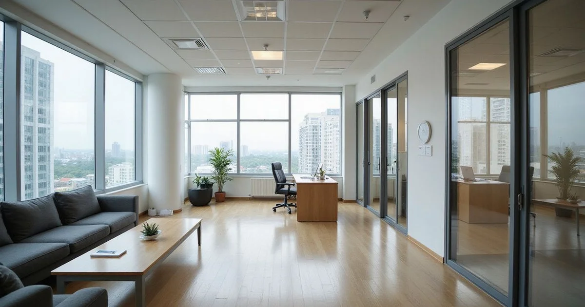Clean tidy KL office during the day
